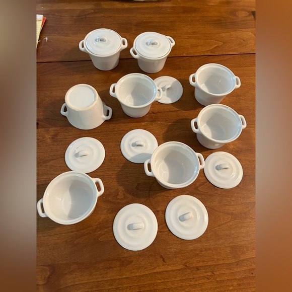 6 (8 2 free) Kennex stoneware covered dishes. (Cocottes) baking/serving 4oz - Picture 6 of 13